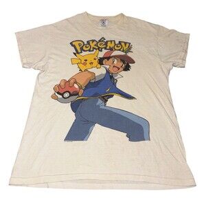 Vintage Pokemon Gotta Catch Em All T-Shirt Men's Small 1999 Nintendo Pikachu Ash